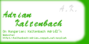 adrian kaltenbach business card